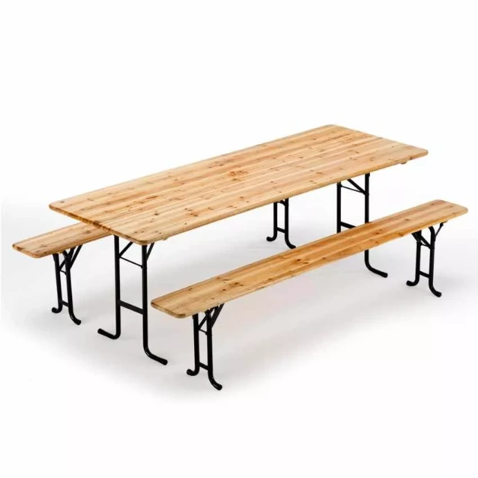 table et bancs en bois à louer dans le Jura (39)